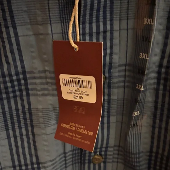 RedHead Casual Blue Checkered Shirt - Picture 6 of 6